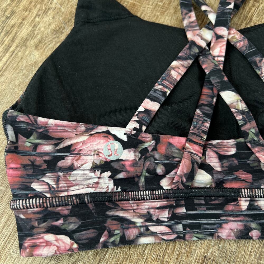 Lululemon Energy Bra Nulux Peony Multi Floral Sports Bra - Picture 4 of 5